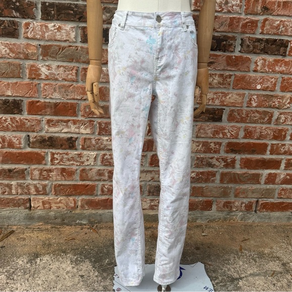 Anthropologie Wandering Watercolor floral print jeans /29 / Excellent condition - Picture 4 of 16